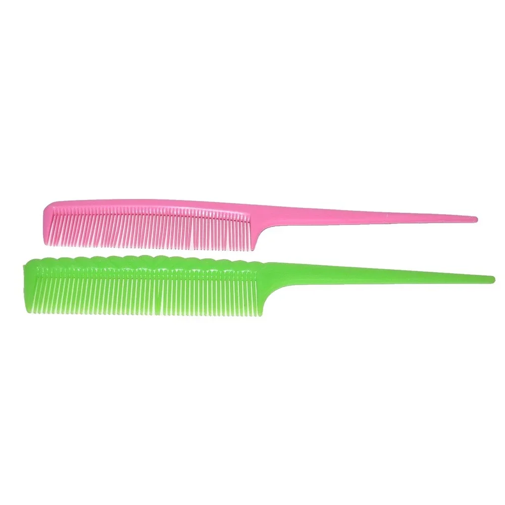 Vtg Lime green Rat Tail Comb 8